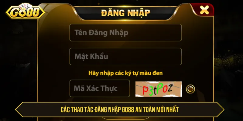 Đăng nhập Go88 an toàn với các thao tác được tối ưu