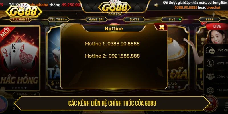 Go88 cung cấp nhiều kênh liên hệ chính thức